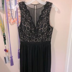 Sparkly deep v-neck party dress